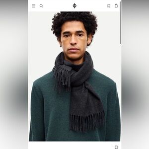 WOOL AND CASHMERE EFIN SCARF WITH FRINGES